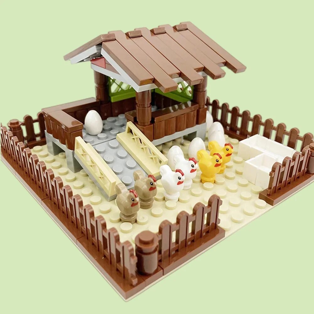 Urban Farming For Kids - Yeni MOC Tavuk Kümesi Model Yapı