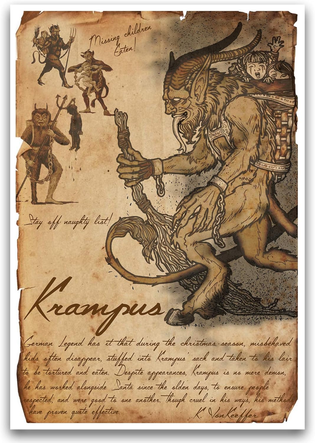 Urban Farming Wall - Süper Dayanıklı Metal Tabela Vintage Krampus